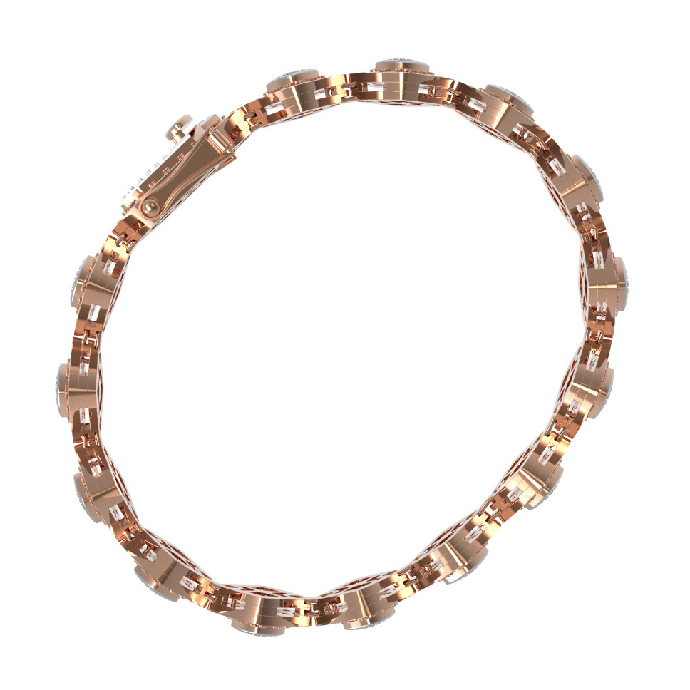 Браслет из золота c бриллиантами и изумрудом