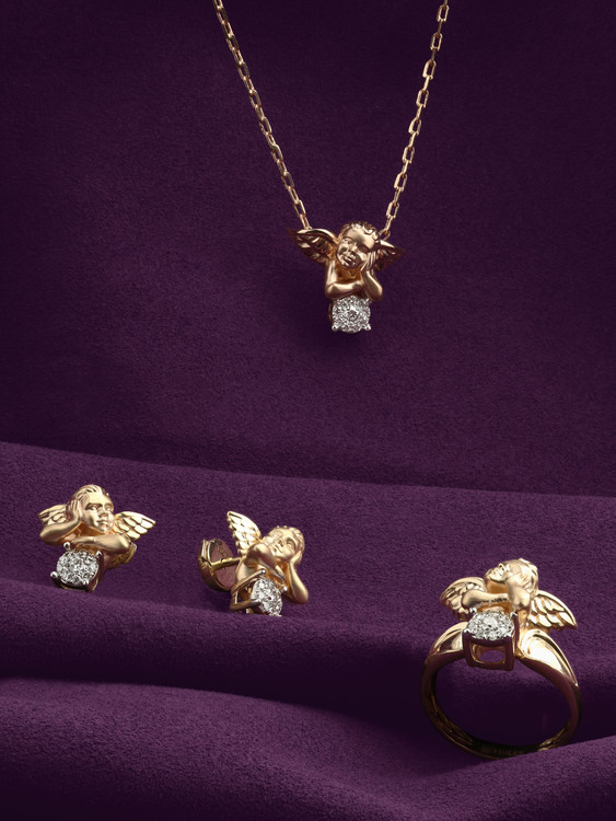 Серьги из золота c бриллиантами