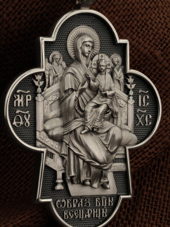 Крест из белого золота