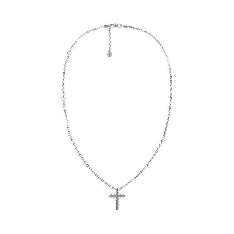 Крест из белого золота c бриллиантами