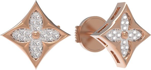 Серьги из золота 585 пробы c бриллиантами