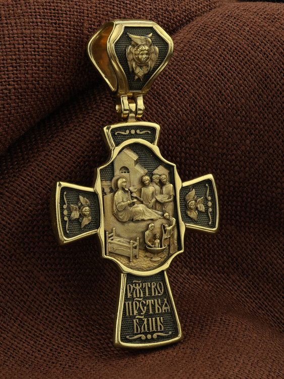 Крест из лимонного золота