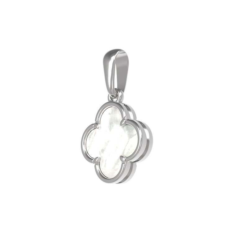Подвеска из белого золота c перламутром