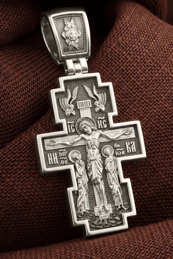 Крест из белого золота