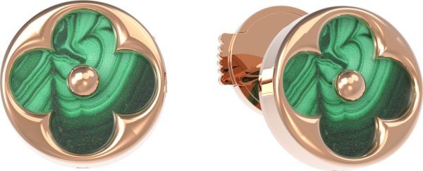 Серьги из золота c малахитом