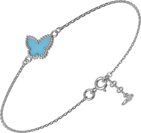 Браслет из белого золота c бирюзой