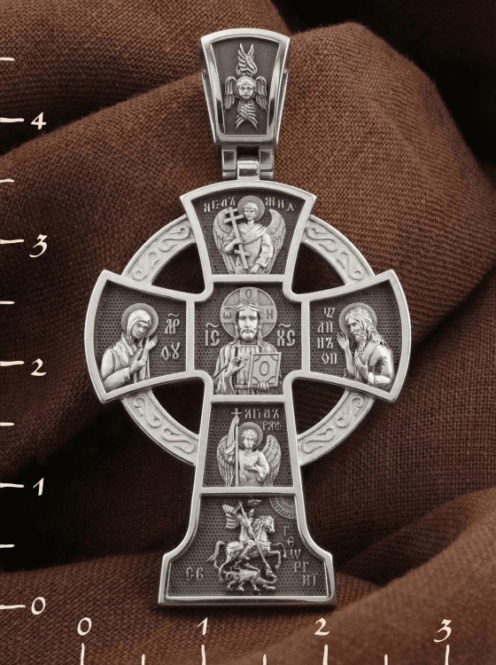 Крест из белого золота