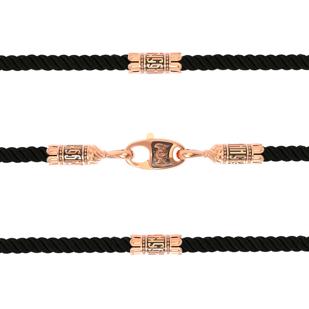 Шнурок шёлковый из золота c шёлковым шнурком