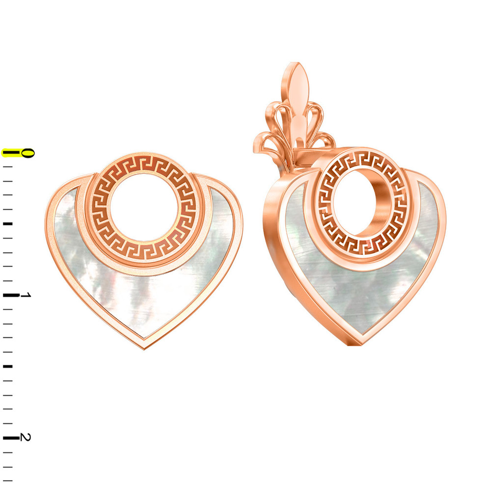 Серьги из золота c перламутром