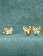 Серьги из лимонного золота c рубином