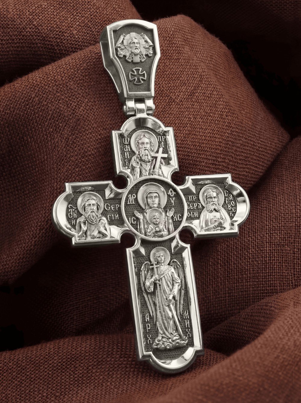 Крест из белого золота