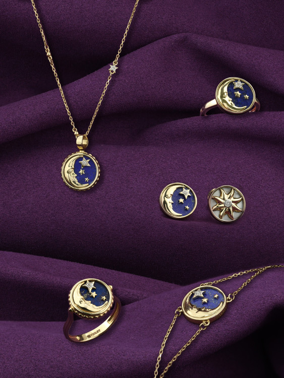 Браслет из лимонного золота c бриллиантами и перламутром