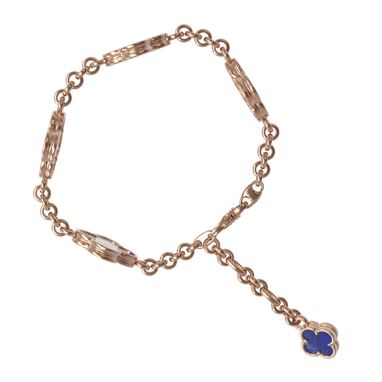 Браслет из золота c лазуритом и перламутром