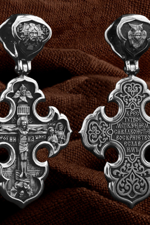 Крест из белого золота