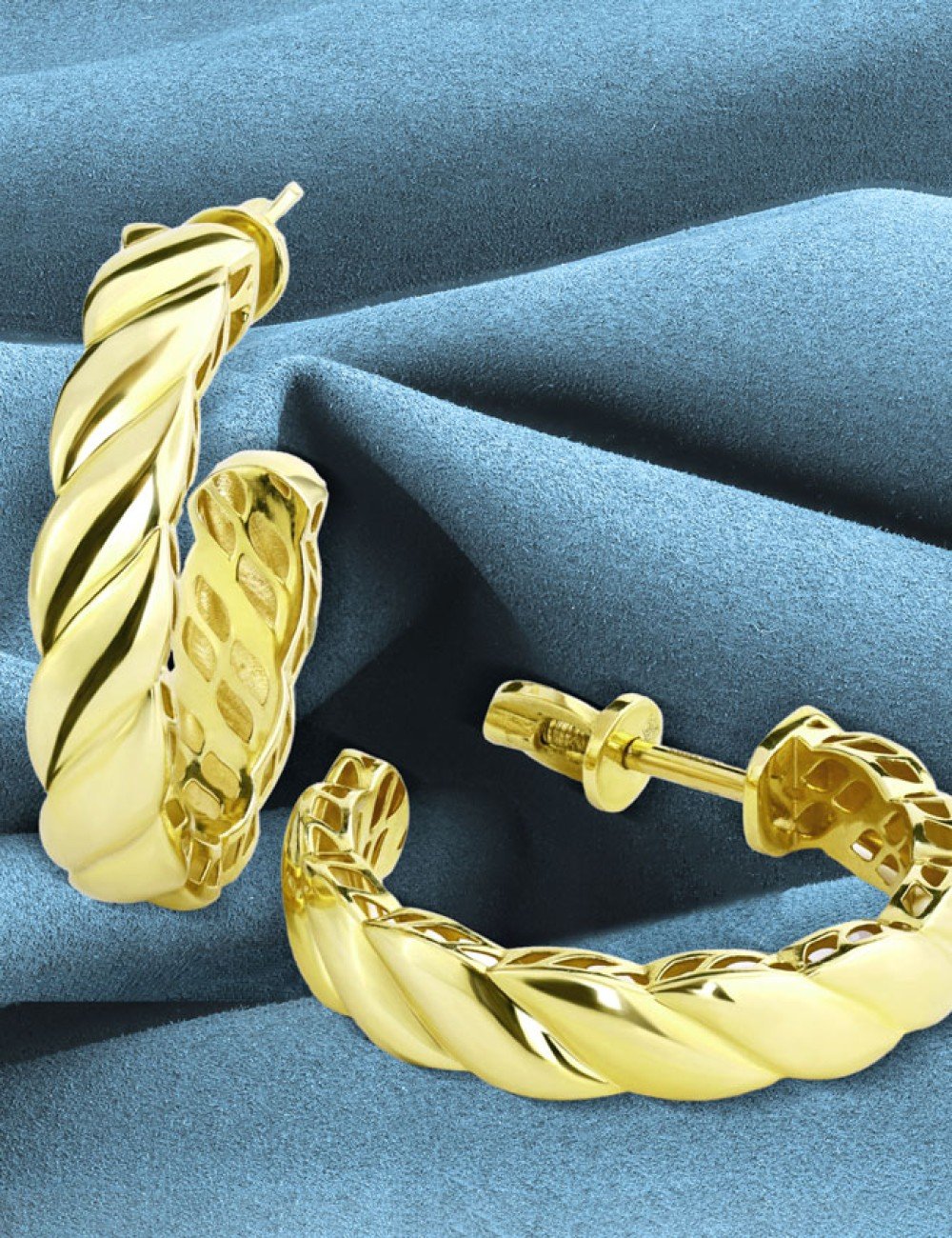 Серьги из лимонного золота 585 пробы