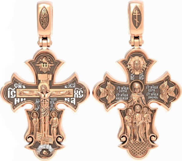 Крест из золота 585 пробы