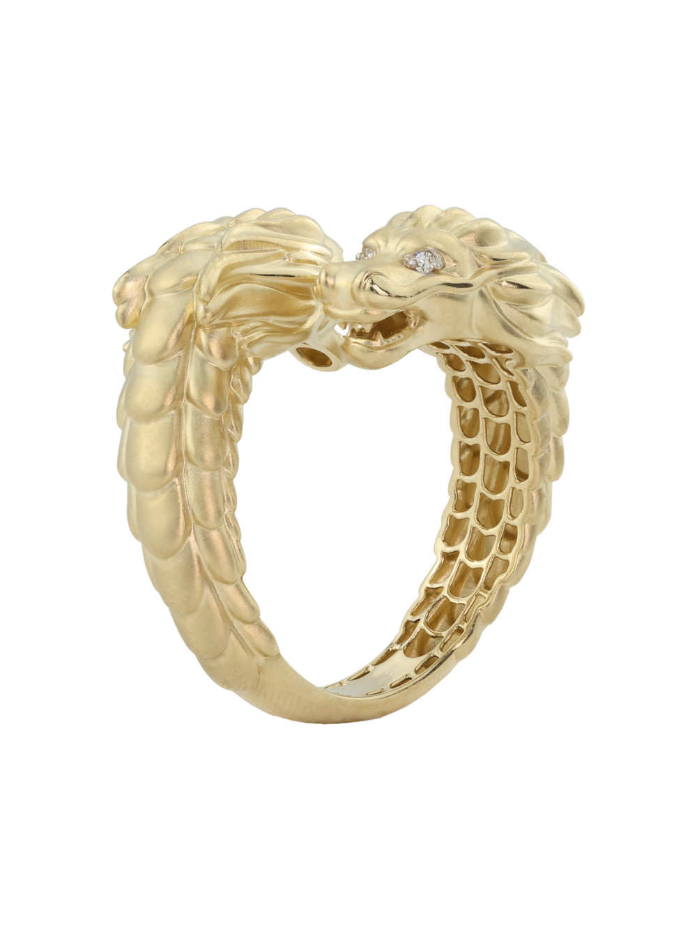 Кольцо из лимонного золота c бриллиантами