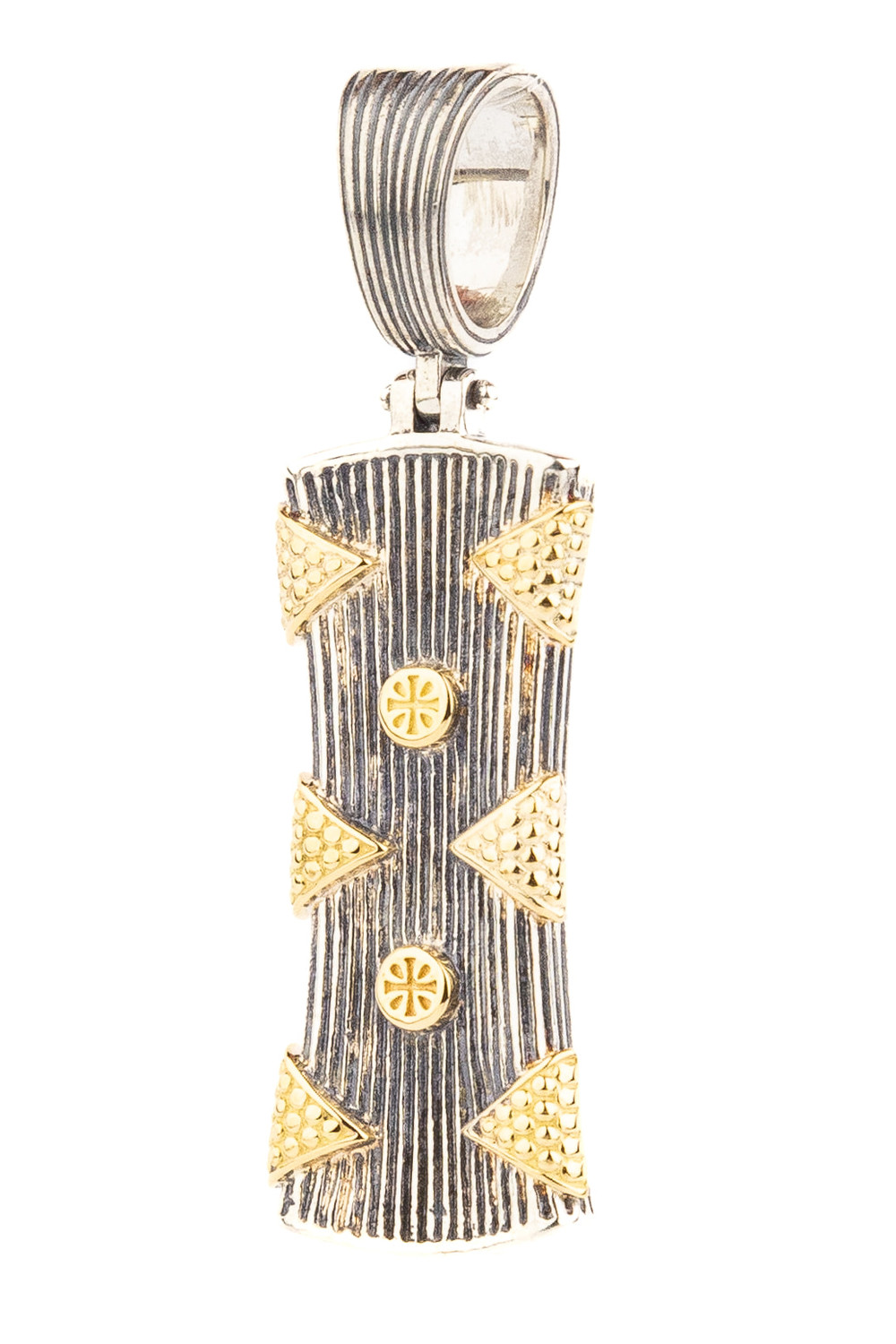 Подвеска из серебра и золота c рубином