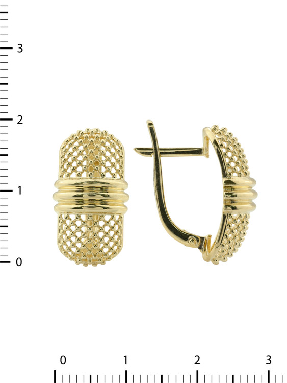 Серьги из лимонного золота