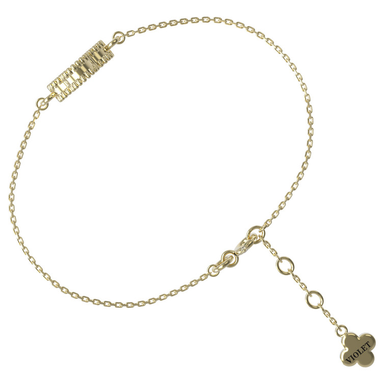 Браслет из лимонного золота c бирюзой