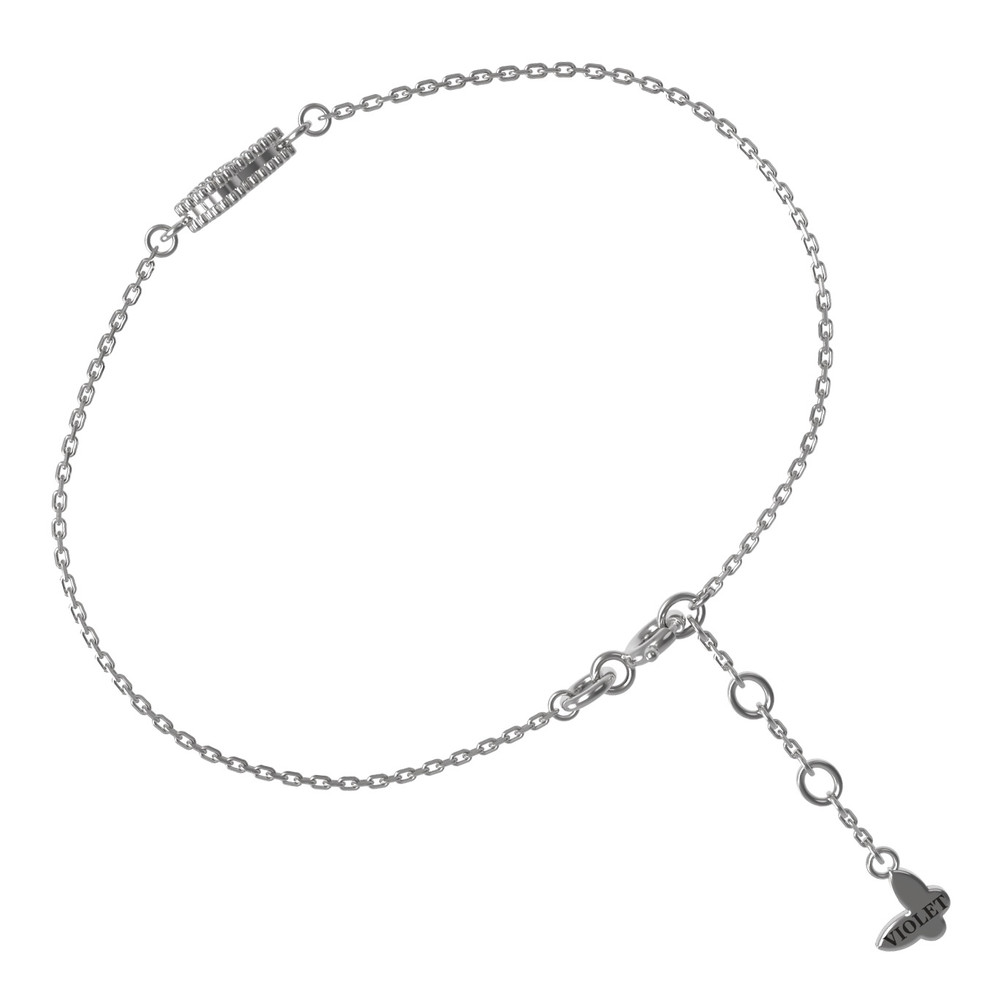 Браслет из белого золота c ониксом