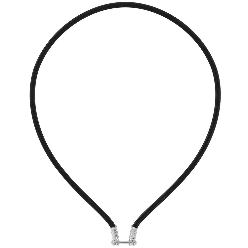 Шнурок шёлковый из белого золота c шёлковым шнурком