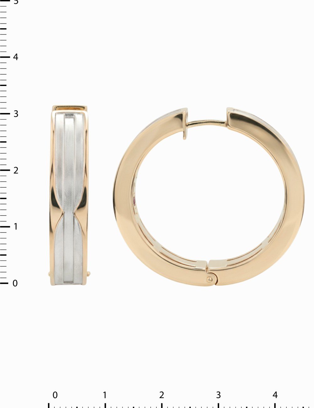 Серьги из золота c рубином