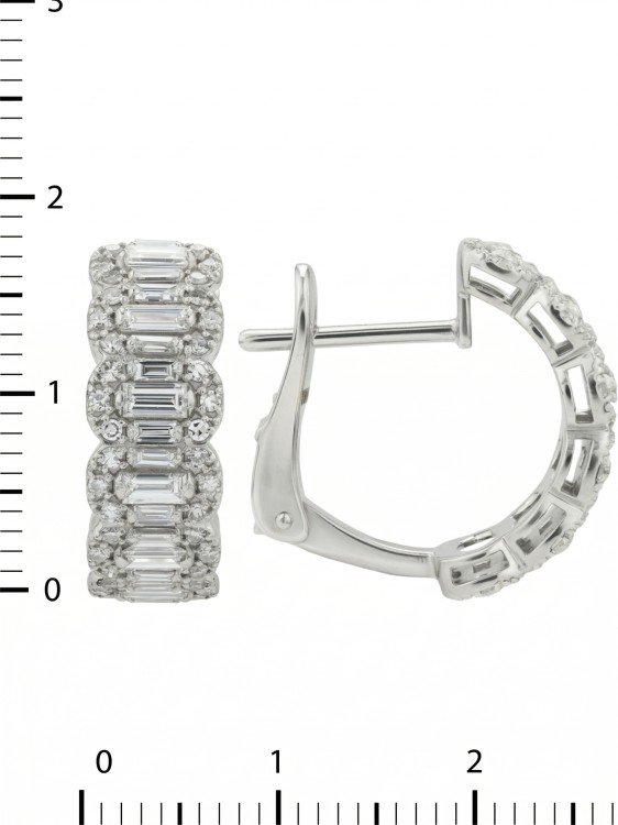 Серьги из белого золота c бриллиантами