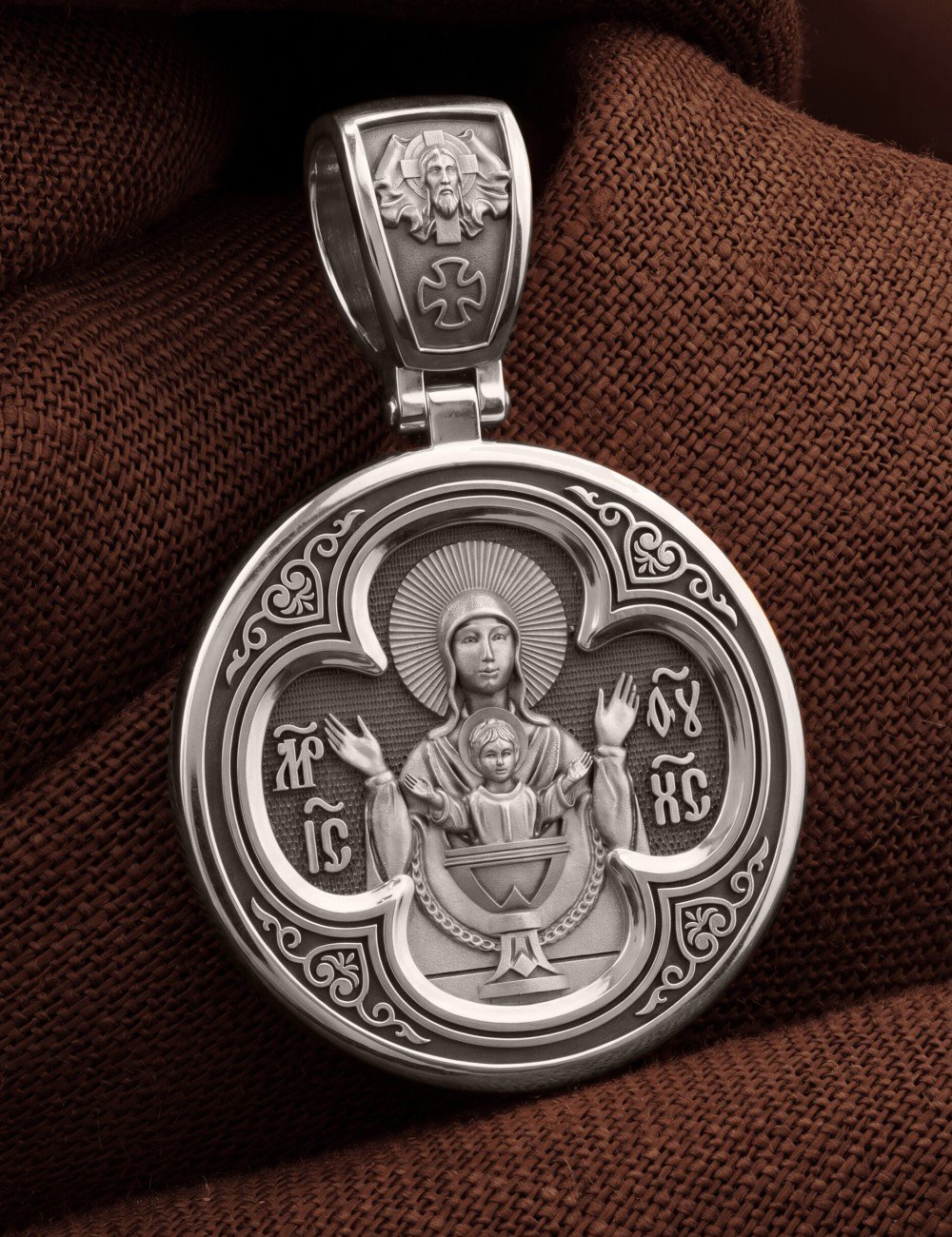 Образок из белого золота