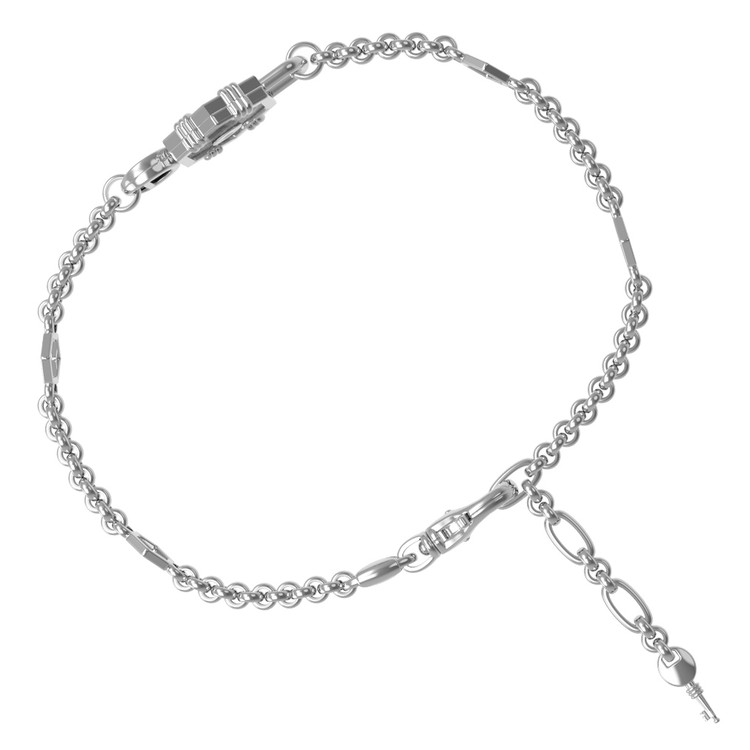 Браслет из белого золота c ониксом и перламутром