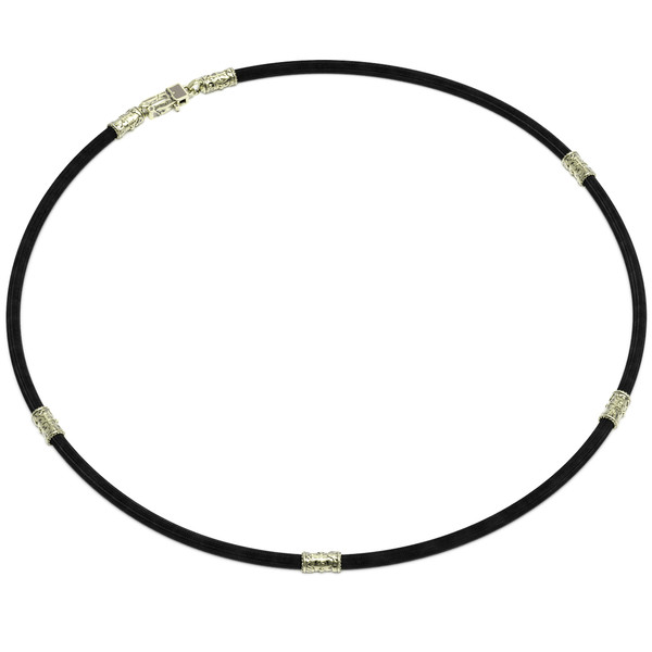 Шнурок шёлковый из зелёного золота c шёлковым шнурком