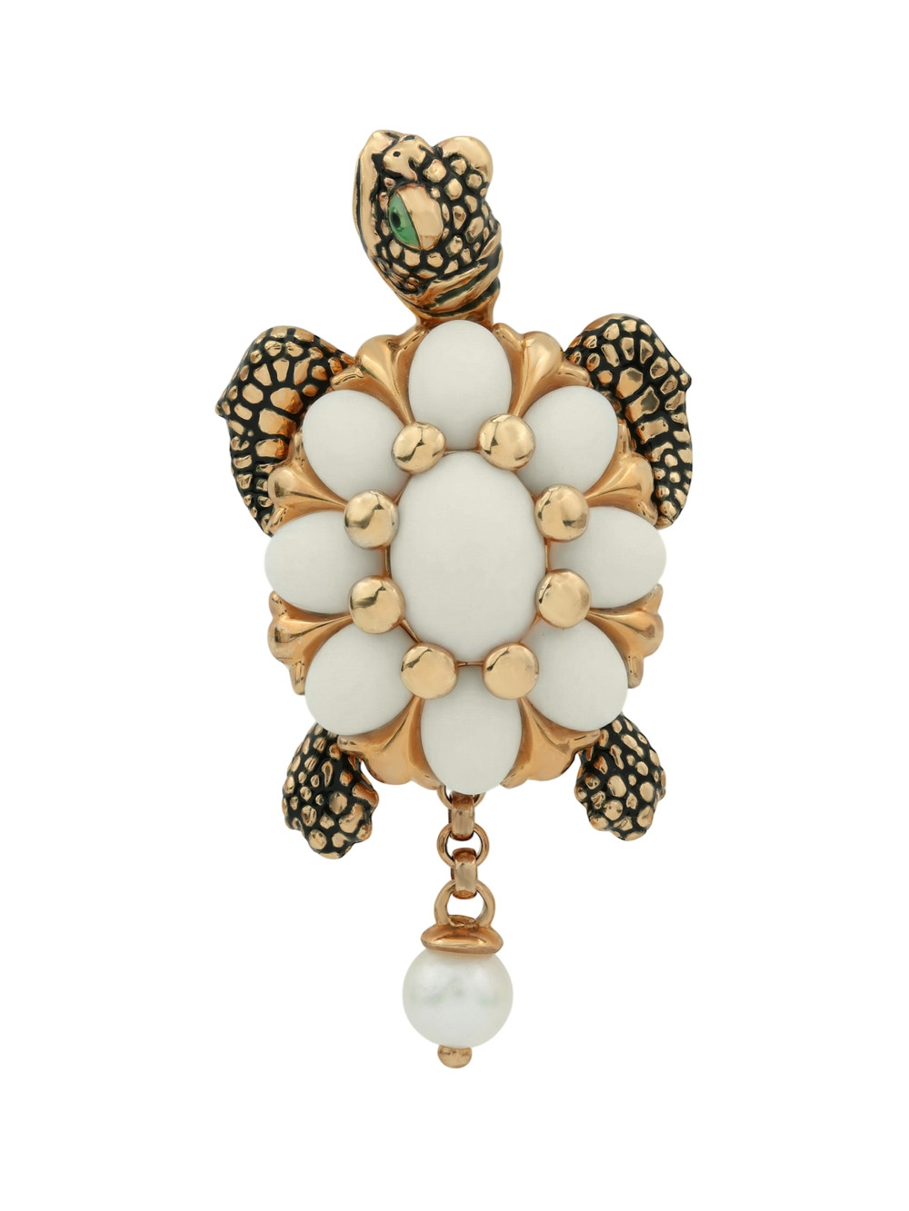 Подвеска из золота c эмаль , жемчугом и бивнем мамонта