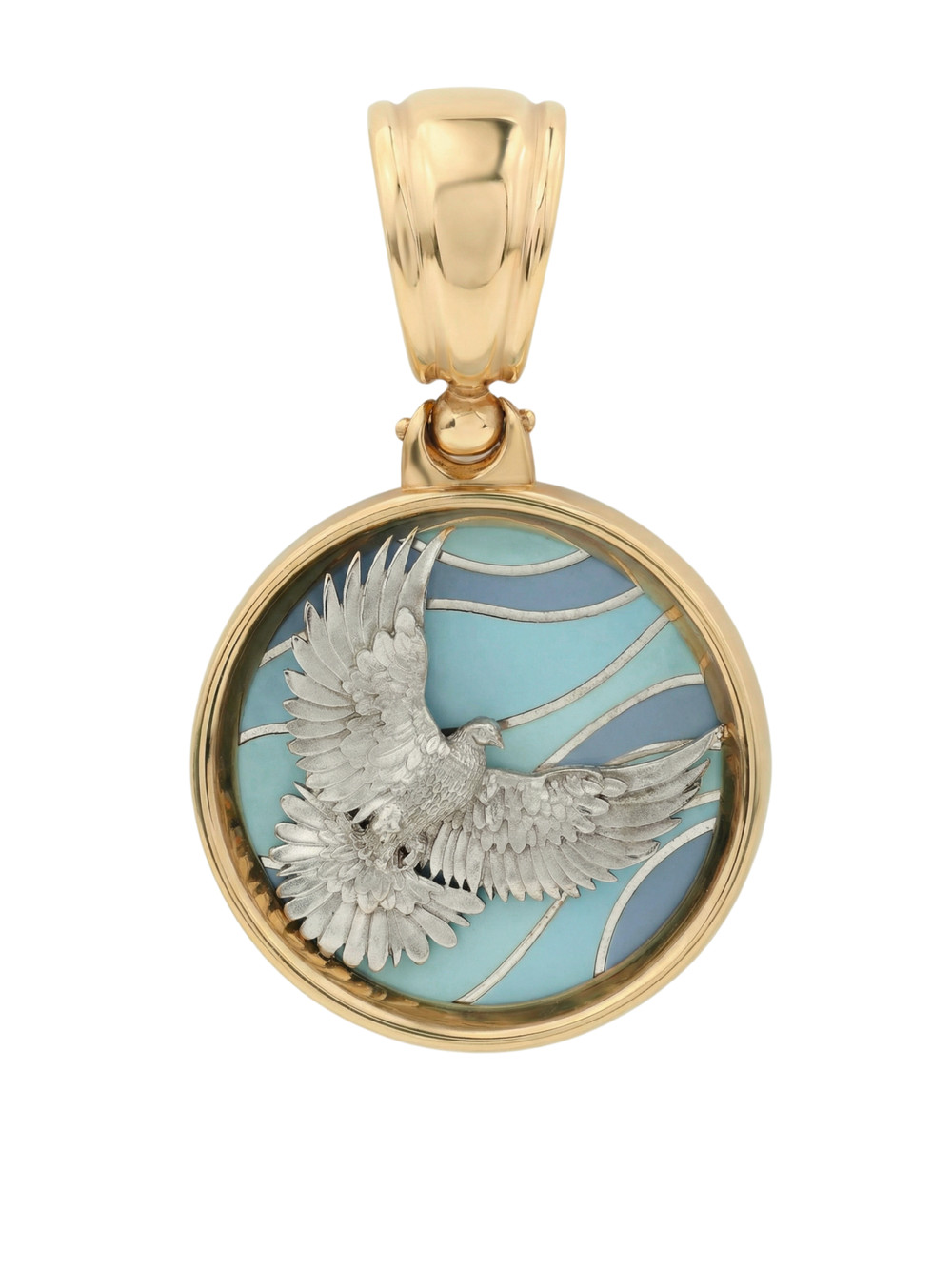 Подвеска из золота c эмаль