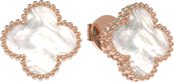 Серьги из золота c перламутром