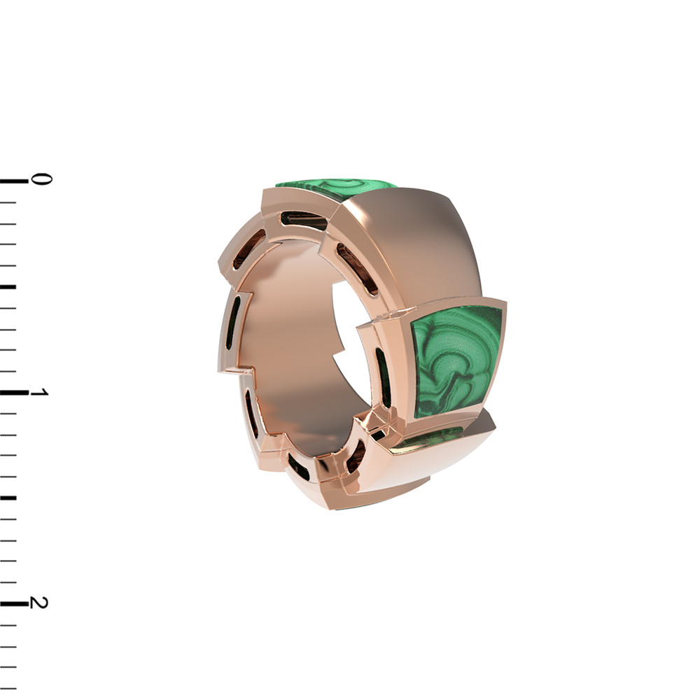 Подвеска из золота c малахитом