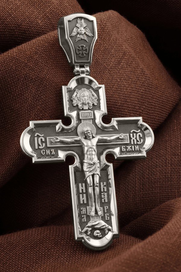 Крест из белого золота