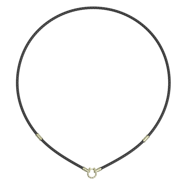 Шнурок кожаный из зелёного золота c кожаным шнурком