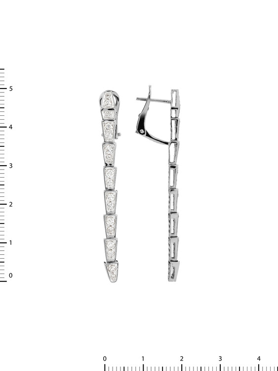 Серьги из белого золота c бриллиантами