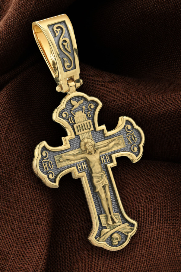 Крест из лимонного золота