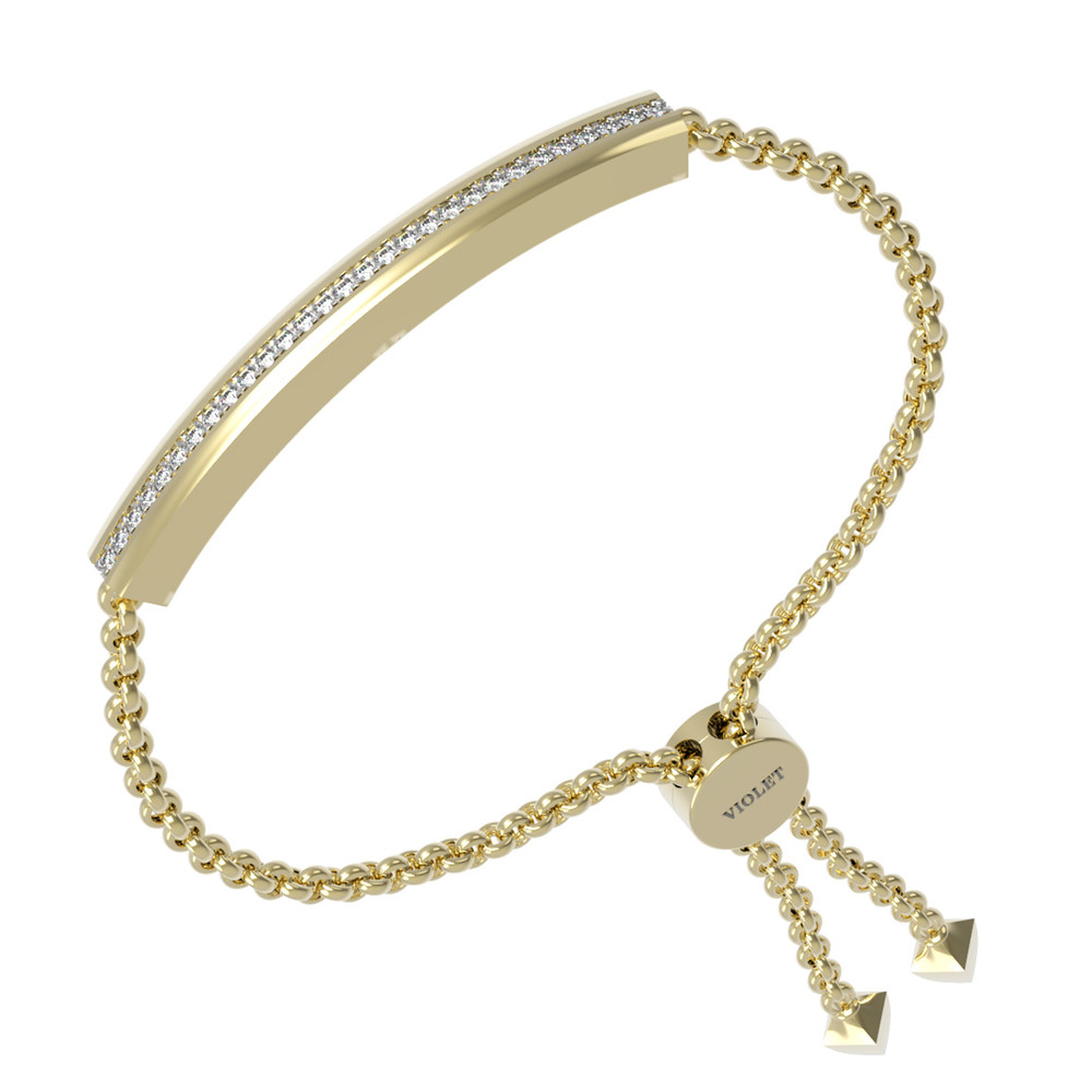 Браслет из лимонного золота c бриллиантами