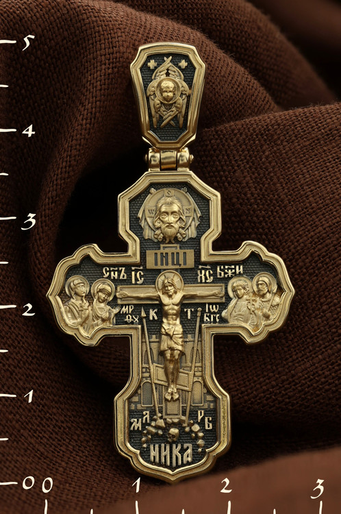 Крест из лимонного золота