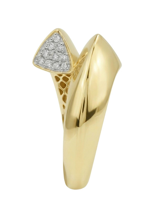 Кольцо из лимонного золота c бриллиантами