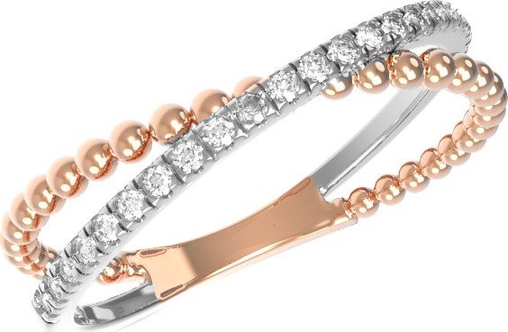 Кольцо из золота 585 пробы c бриллиантами