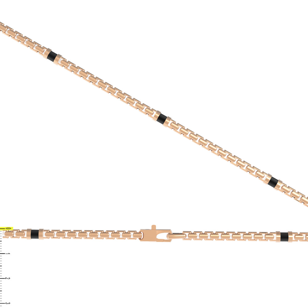 Цепь из золота c ониксом