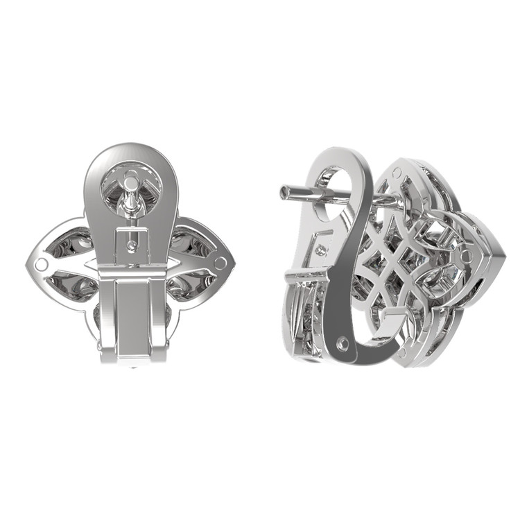 Серьги из белого золота c бриллиантами