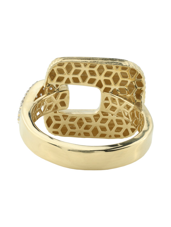 Кольцо из лимонного золота c бриллиантами