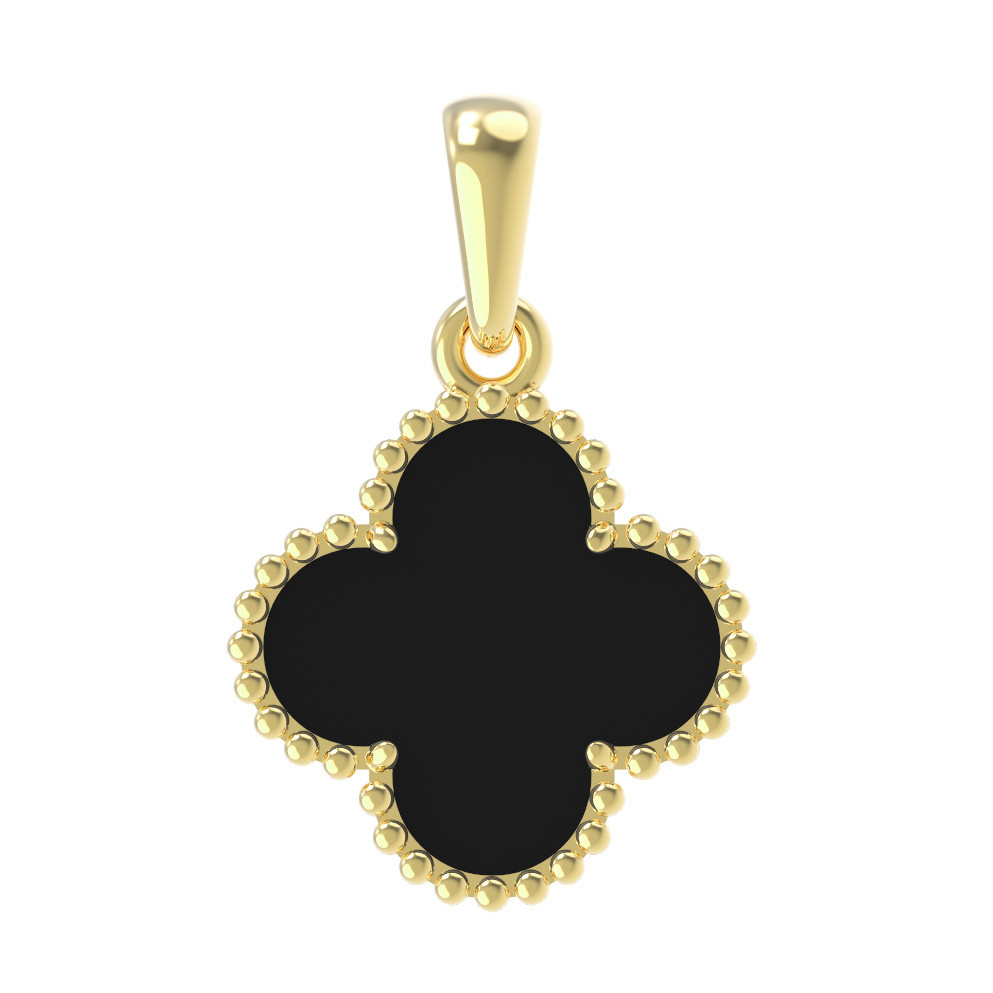 Подвеска из лимонного золота c ониксом