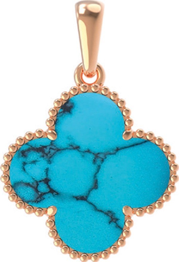 Подвеска из золота 585 пробы c бирюзой