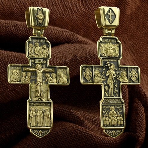 Крест из лимонного золота