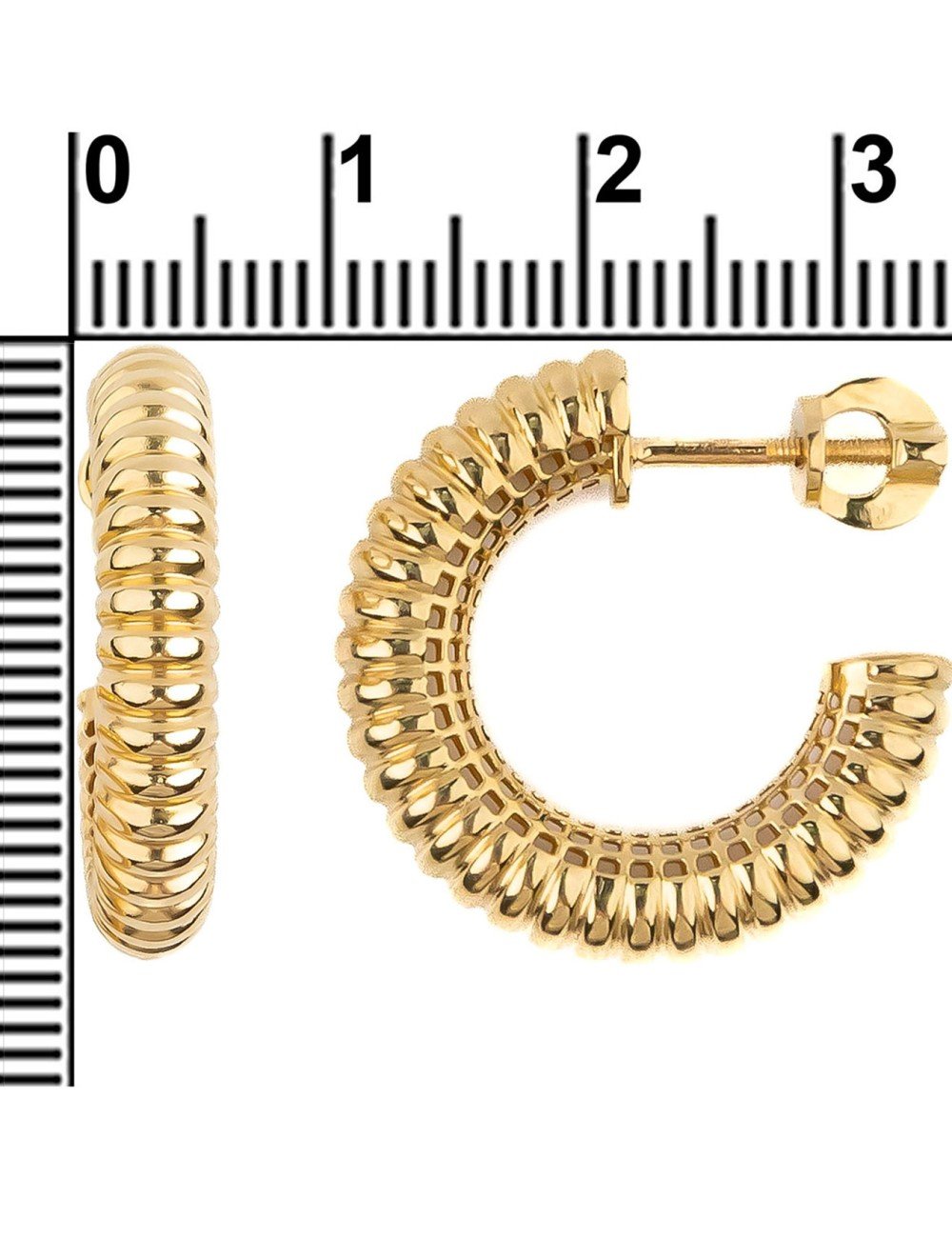 Серьги из лимонного золота 585 пробы